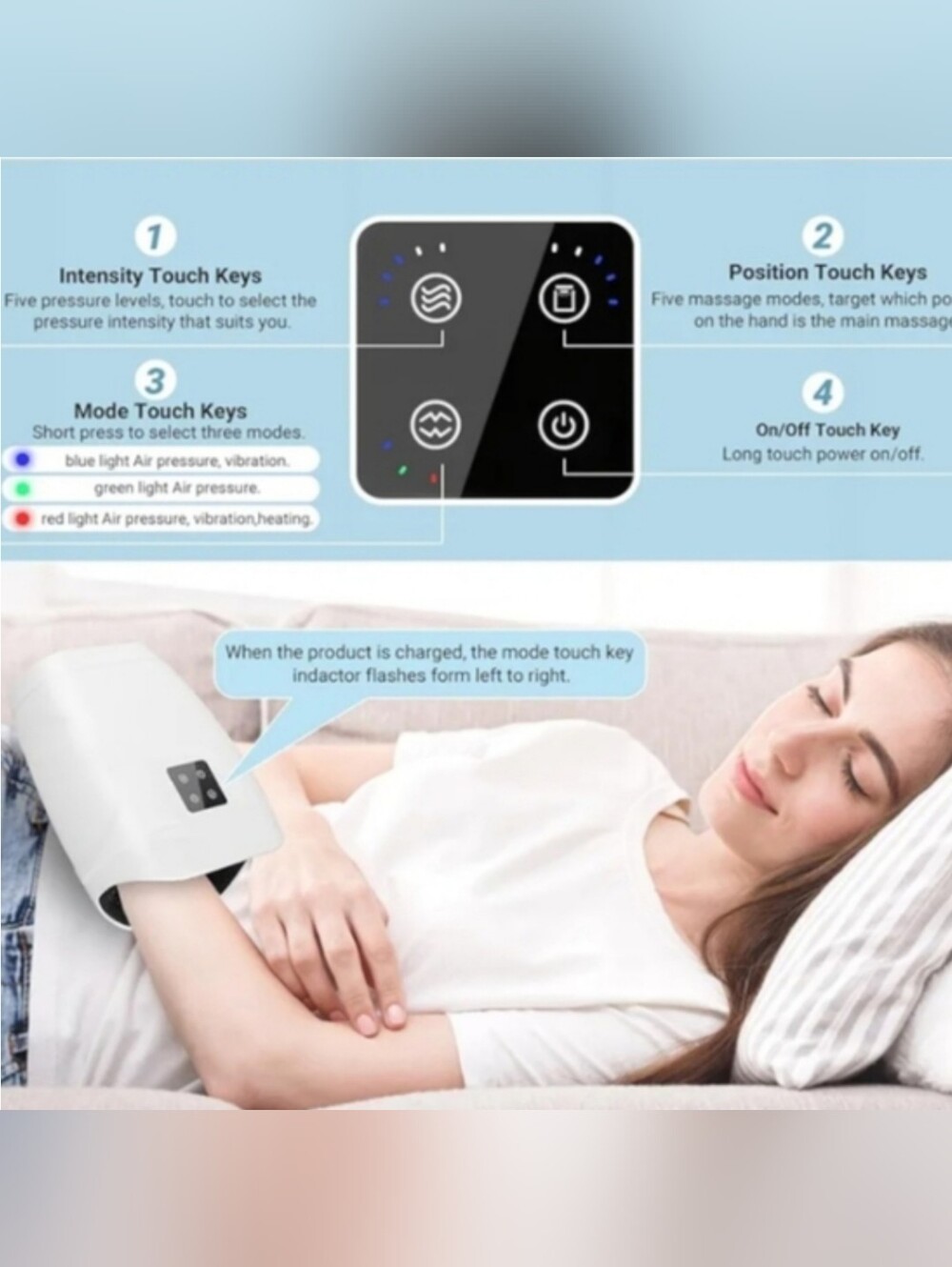 Cordless Electric Smart Hand Massager NEW IN BOX - Picture 4 of 8